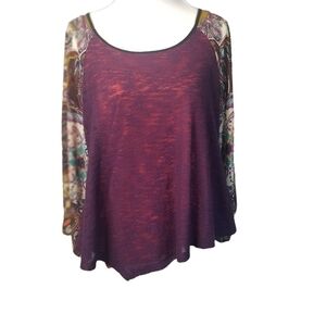 Poeme by citron layered split back top